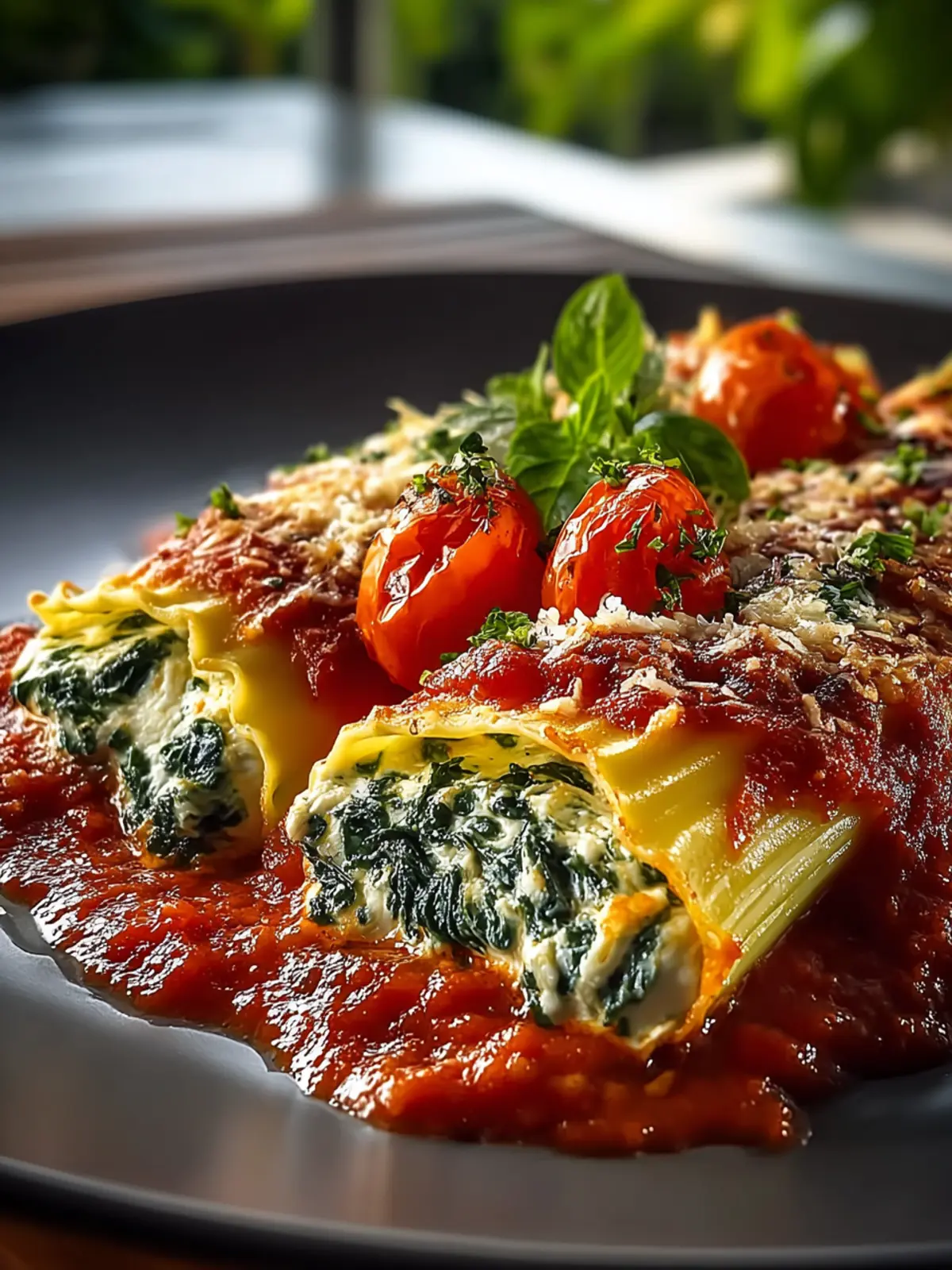 Spinach and Ricotta Stuffed Manicotti Second Image fctzkk