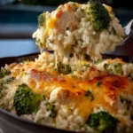 Cheesy Broccoli Chicken and Rice Casserole First Image