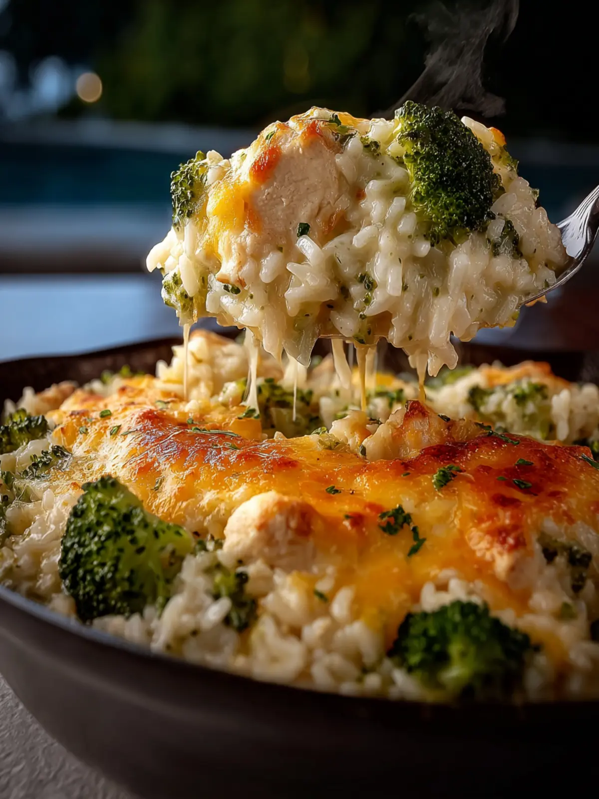 Cheesy Broccoli Chicken and Rice Casserole First Image