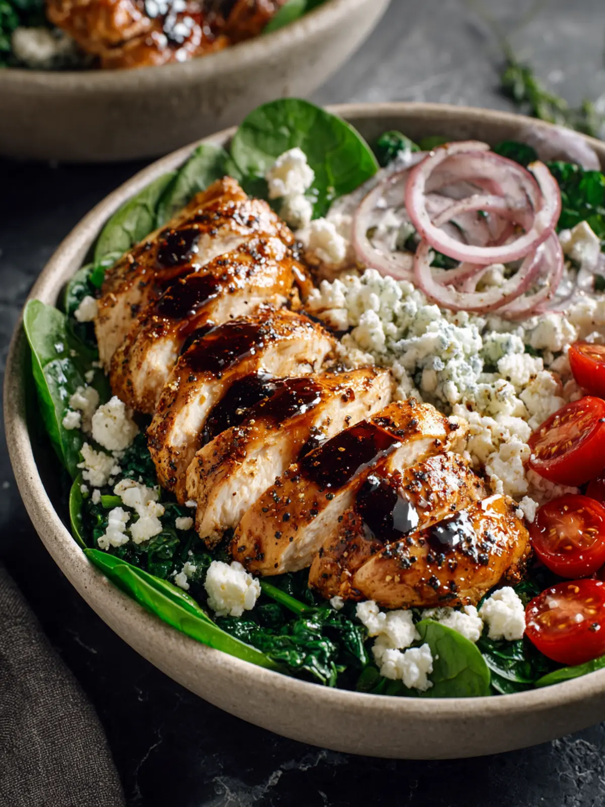 Chicken Spinach Meal Prep Bowls First Image