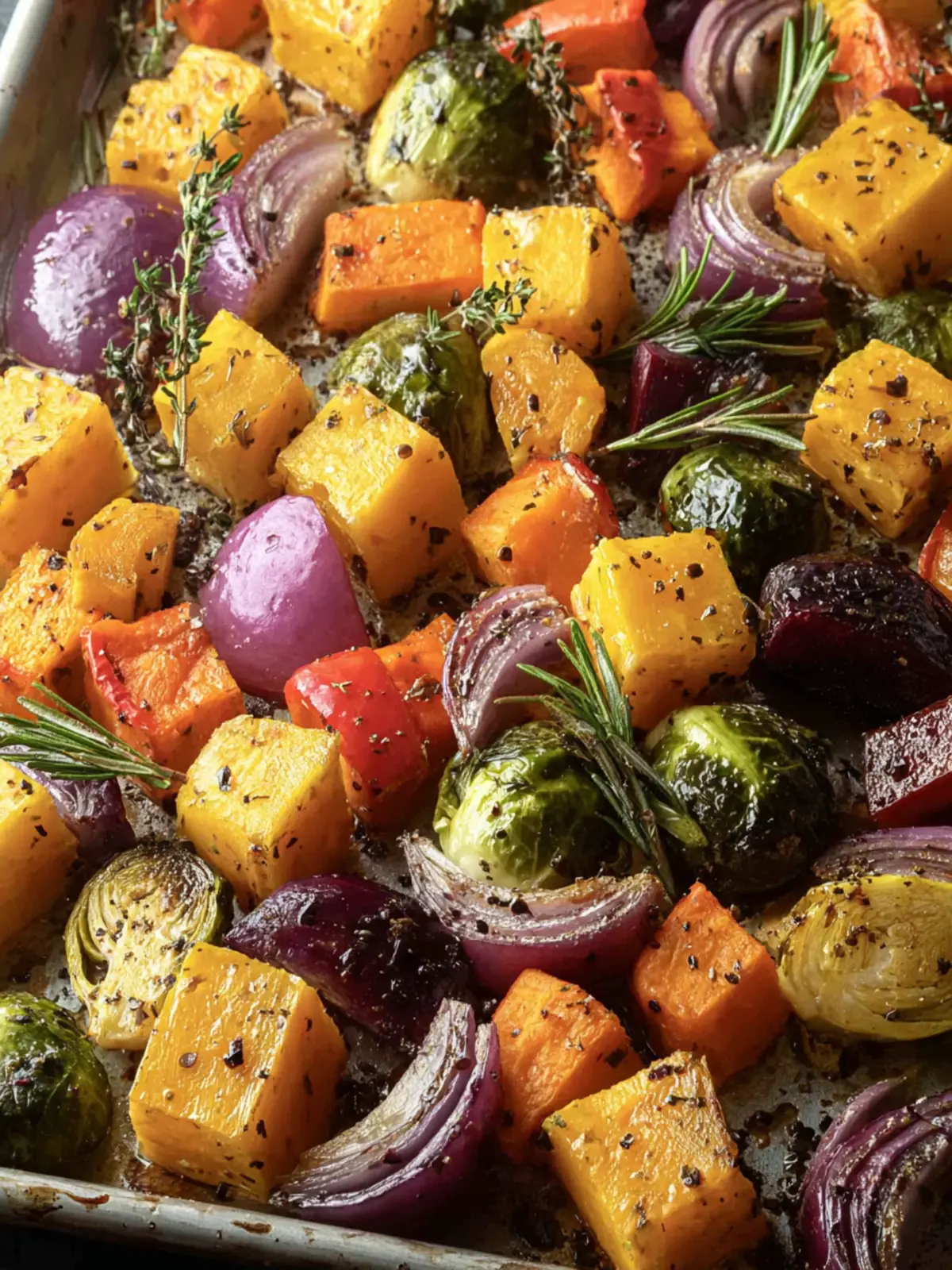 Easy Fall Roasted Vegetables with Thyme and Rosemary Third Image t8jdql