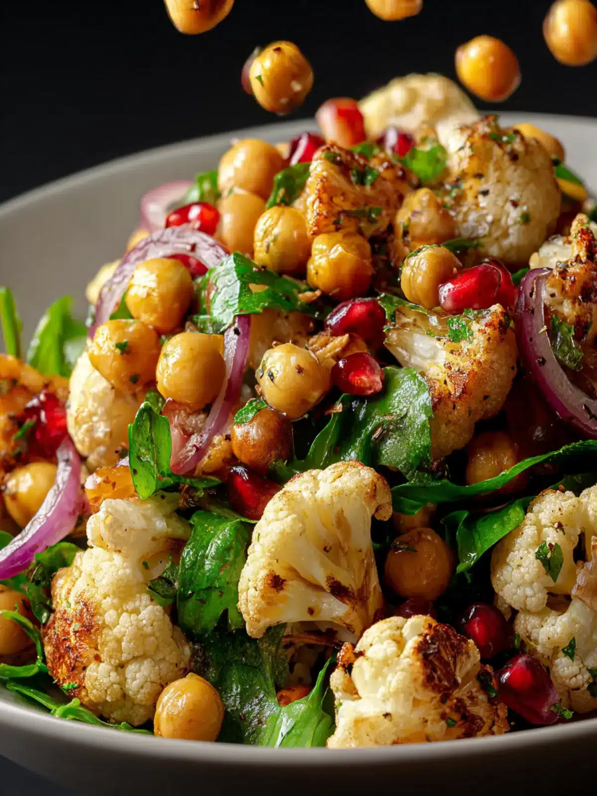 Irresistible Chickpea and Roasted Cauliflower Salad Second Image oshuiv