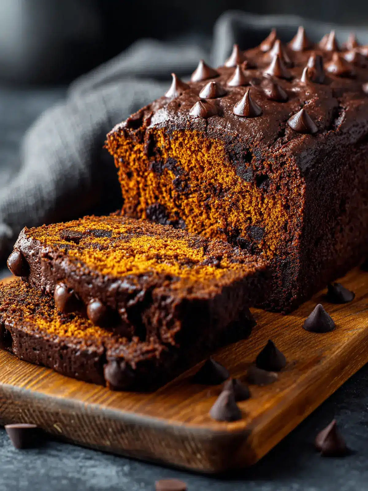 Irresistible Moist Chocolate Pumpkin Bread Recipe First Image