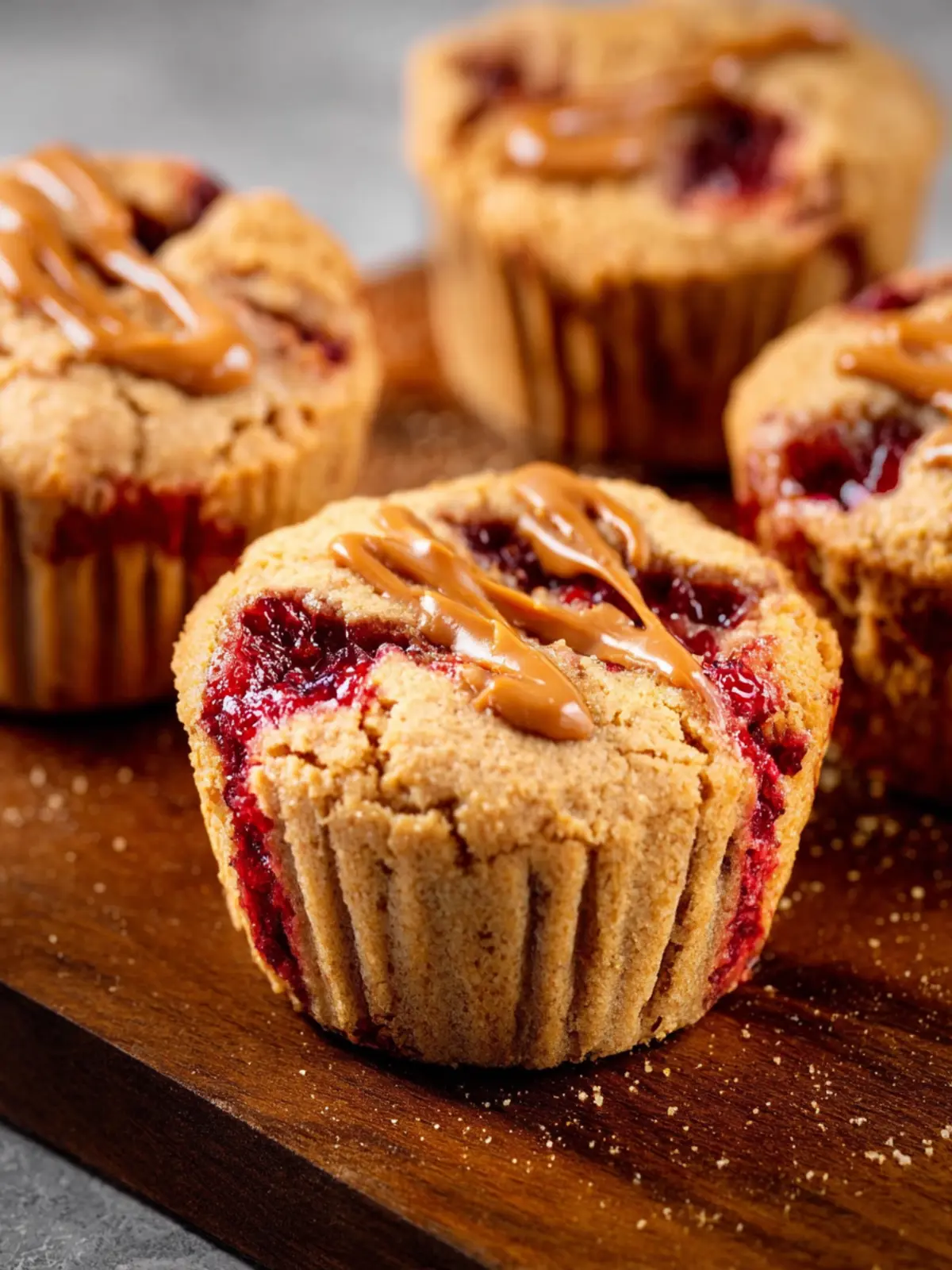 Peanut Butter And Jelly Muffins Fourth Image j7mqlv