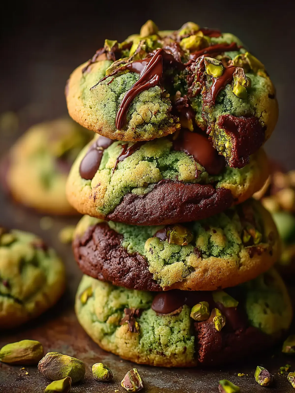 Pistachio Chocolate Cookies First Image