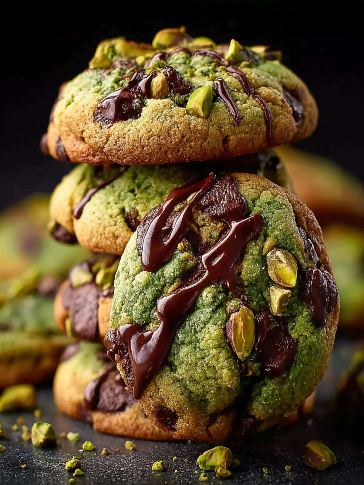Pistachio Chocolate Cookies Third Image vofzcs