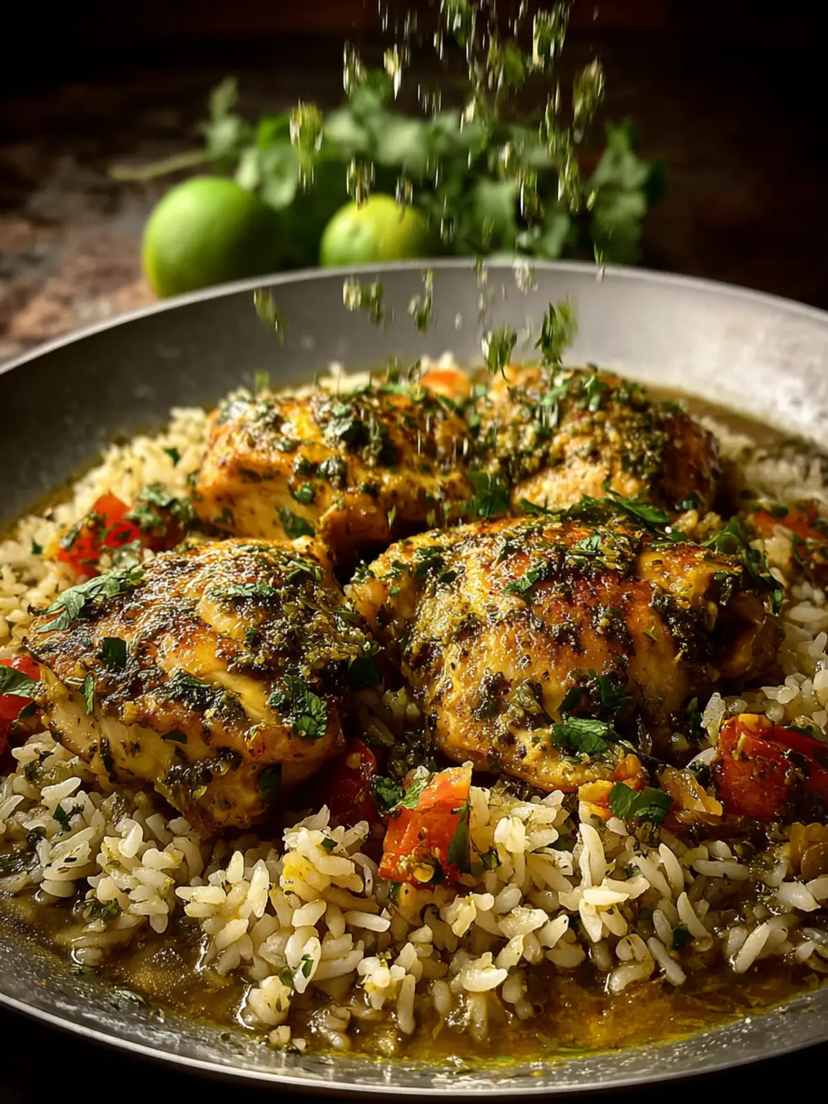 Salsa Verde Chicken & Rice Skillet First Image