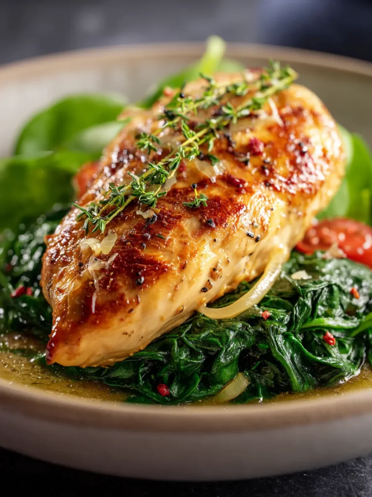 Spring Chicken Spinach Recipe First Image