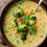 Instant Pot broccoli cheddar soup First Image
