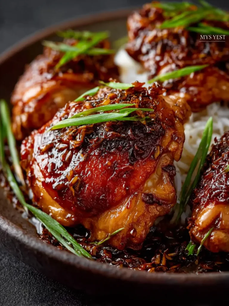 Slow Cooker Honey Garlic Chicken Thighs First Image