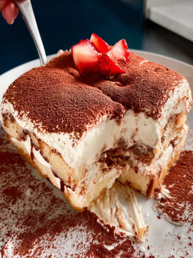 Tiramisu Poke Cake First Image