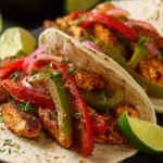 honey lime baked chicken fajitas First Image