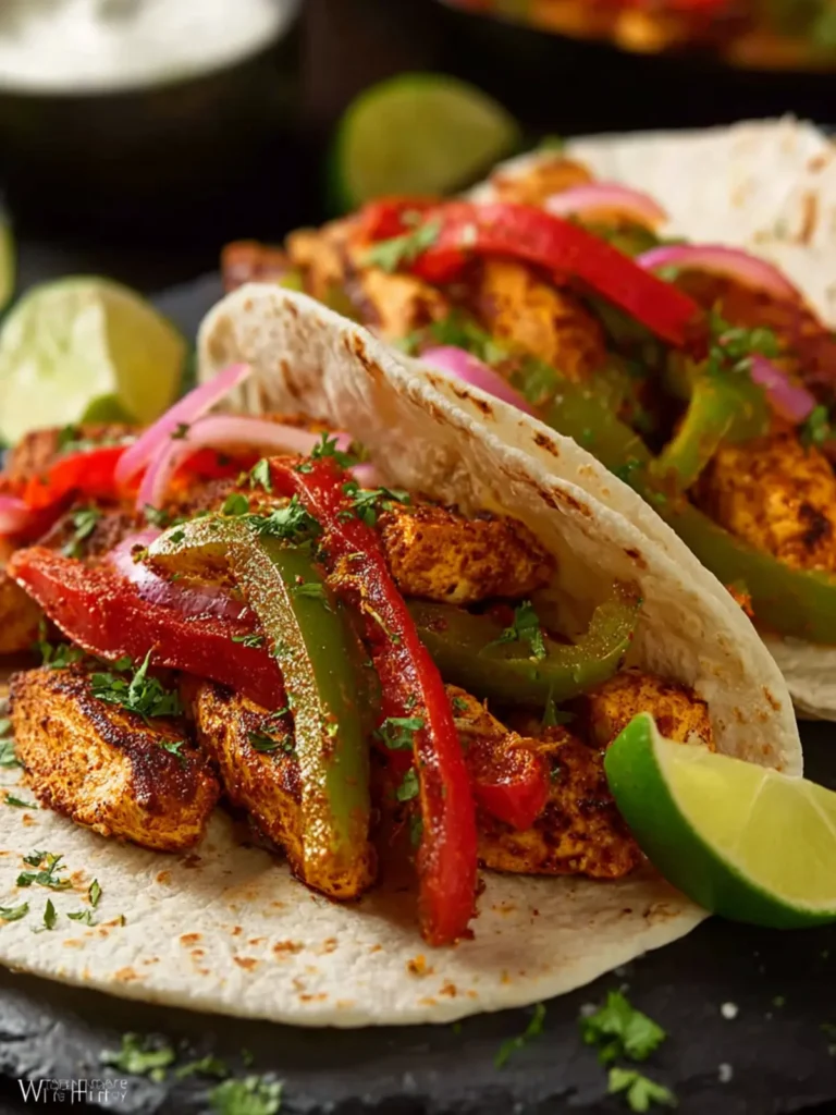honey lime baked chicken fajitas First Image